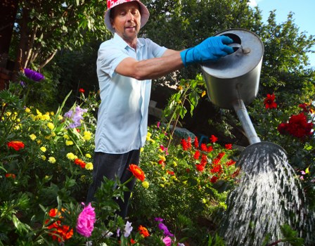 Gardener Stockwell designing a beautiful garden